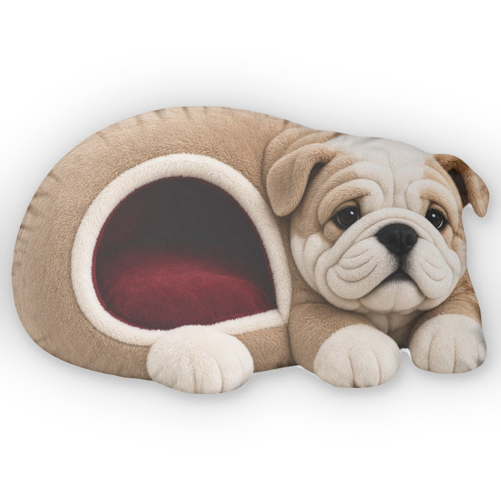 Giant Bulldog Cave Lounger shaped plush pillow, product image (2 of 2)