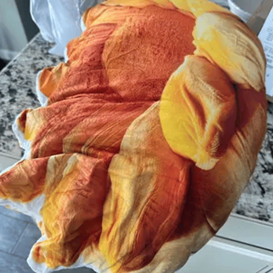 Real photo of the Sunflower flat plush shaped pillow (3 of 3)