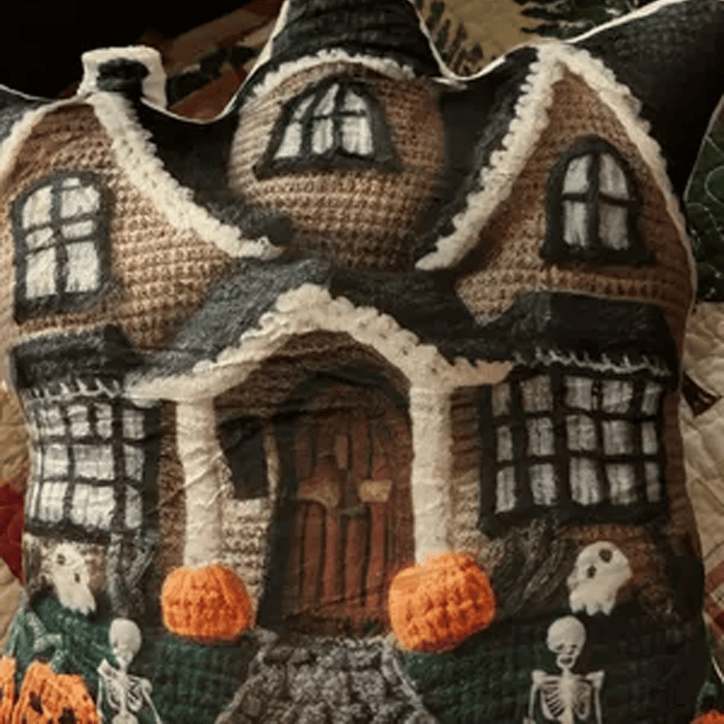 Real photo of the Haunted Mansion Halloween, Spooky Haunted House, Scary Gift, Plush Shaped Pillow (4 of 5)