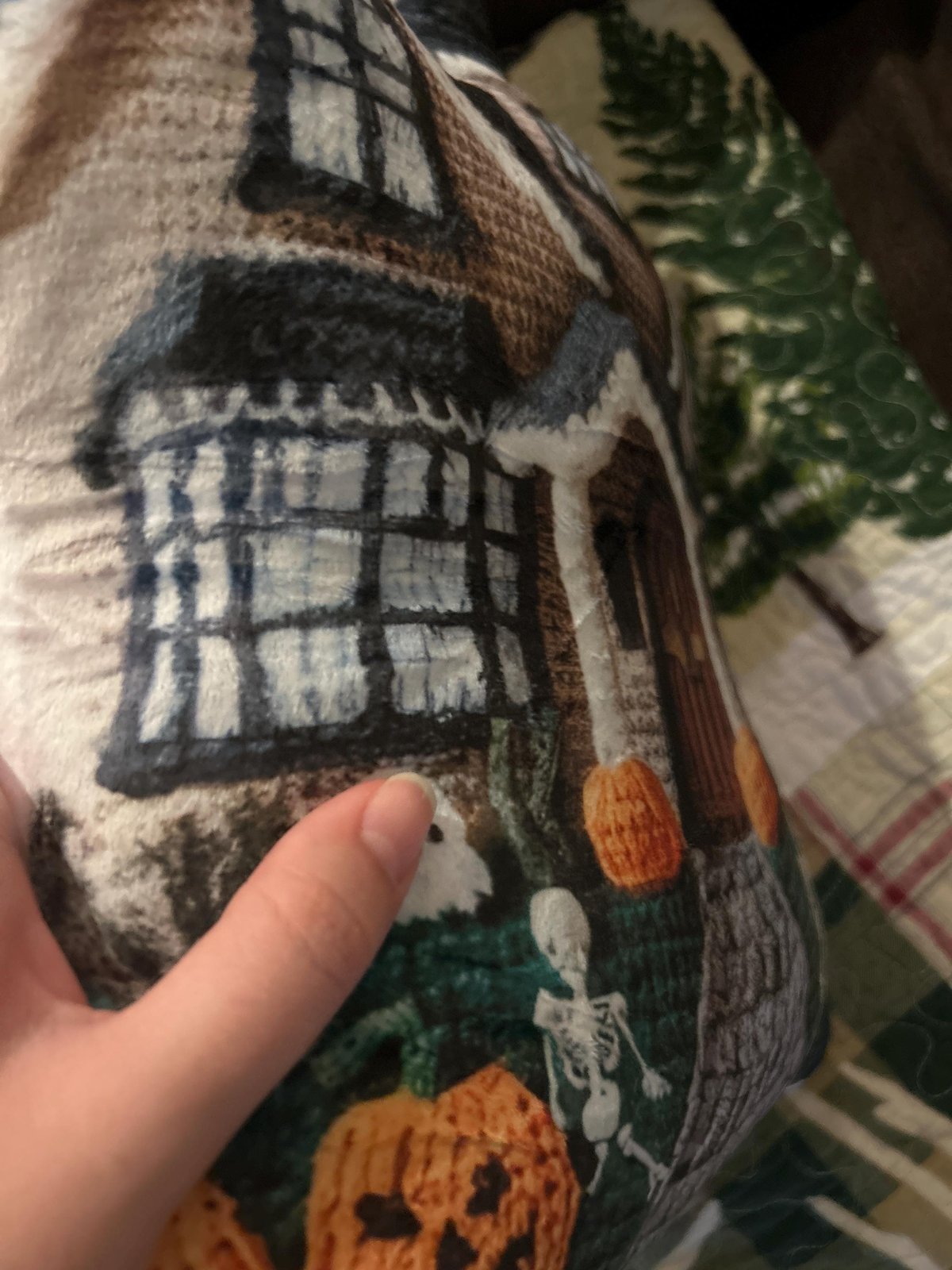 Real photo of the Haunted Mansion Halloween, Spooky Haunted House, Scary Gift, Plush Shaped Pillow (3 of 5)