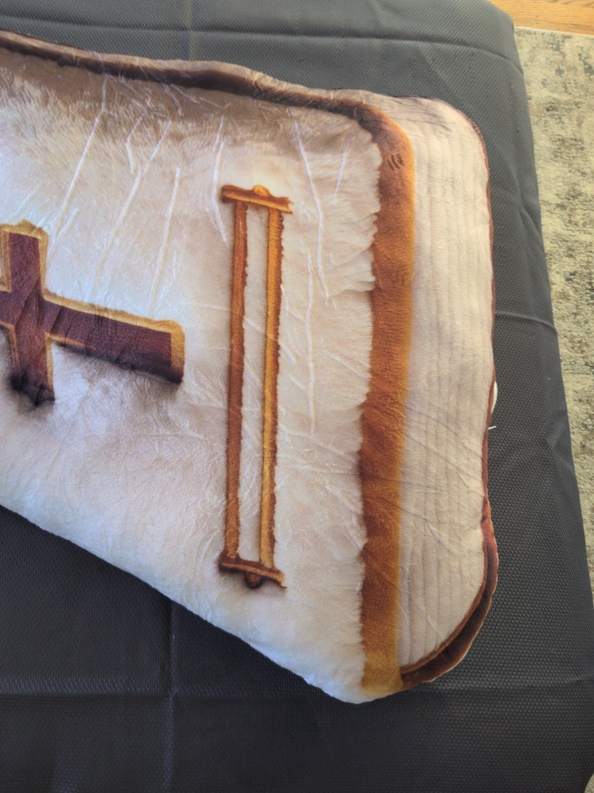 Customer photo (flagged for review) of Christian Holy Bible Shaped Plush Pillow
