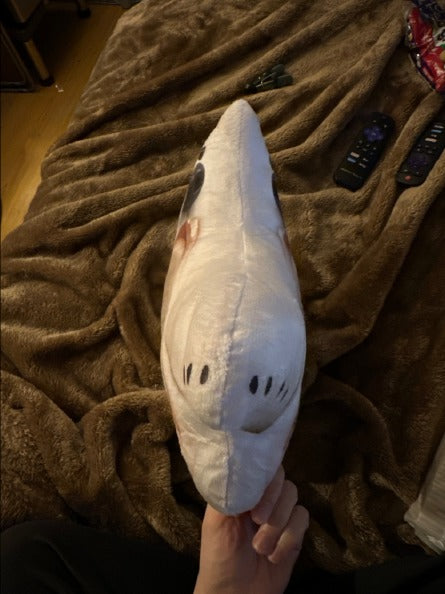 Customer photo of the Giant Polar Bear Cave flat plush shaped pillow