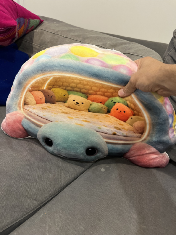 Customer photo of the Giant Turtle Cave Kawaii flat plush shaped pillow