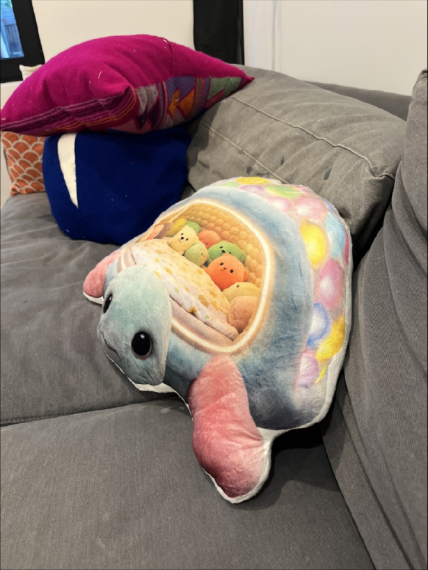 Customer photo of the Giant Turtle Cave Kawaii flat plush shaped pillow