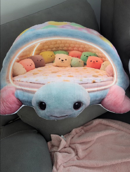 Customer photo of the Giant Turtle Cave Kawaii flat plush shaped pillow