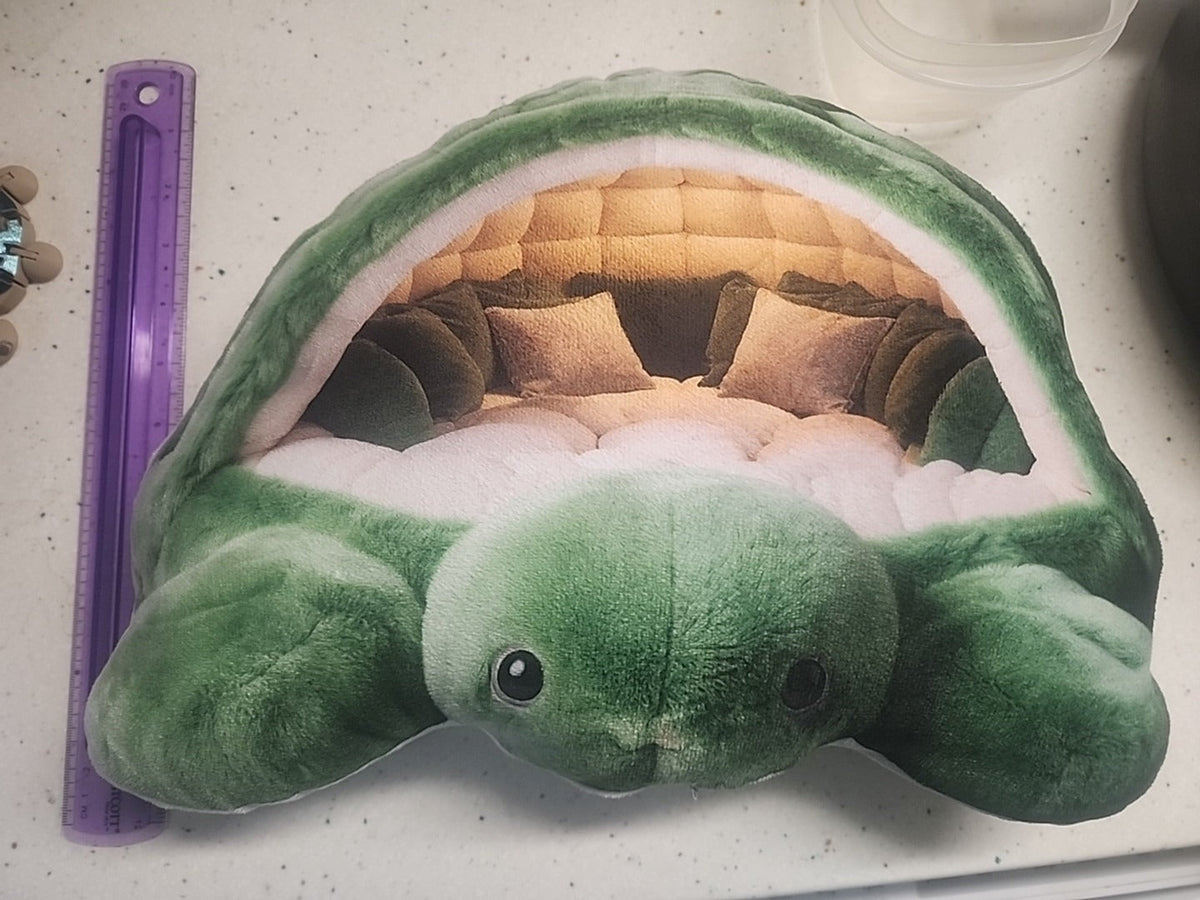 Customer photo of the Giant Turtle Shell flat plush shaped pillow