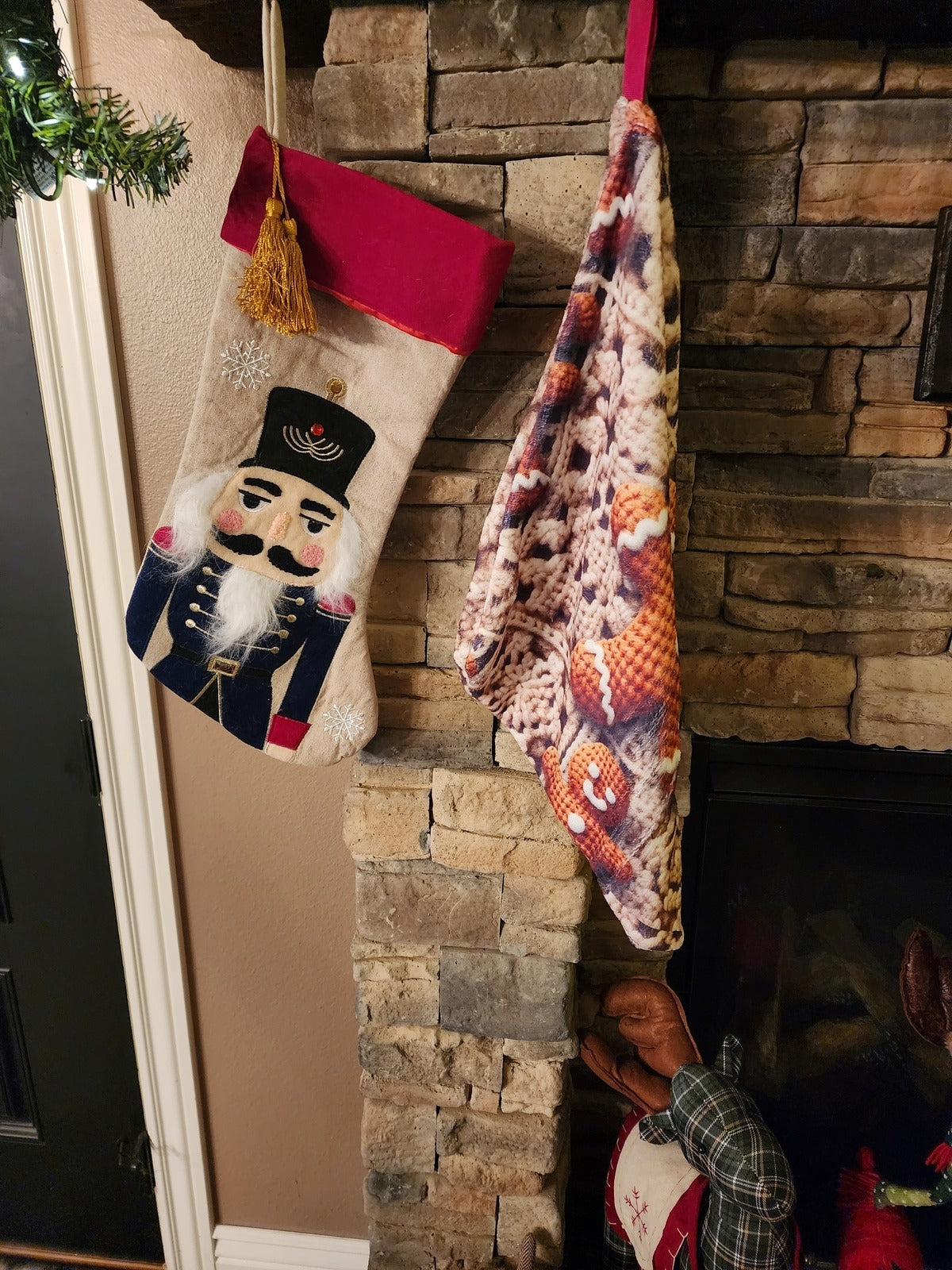 Customer photo of Gingerbread Man Crochet-Look Christmas Stocking