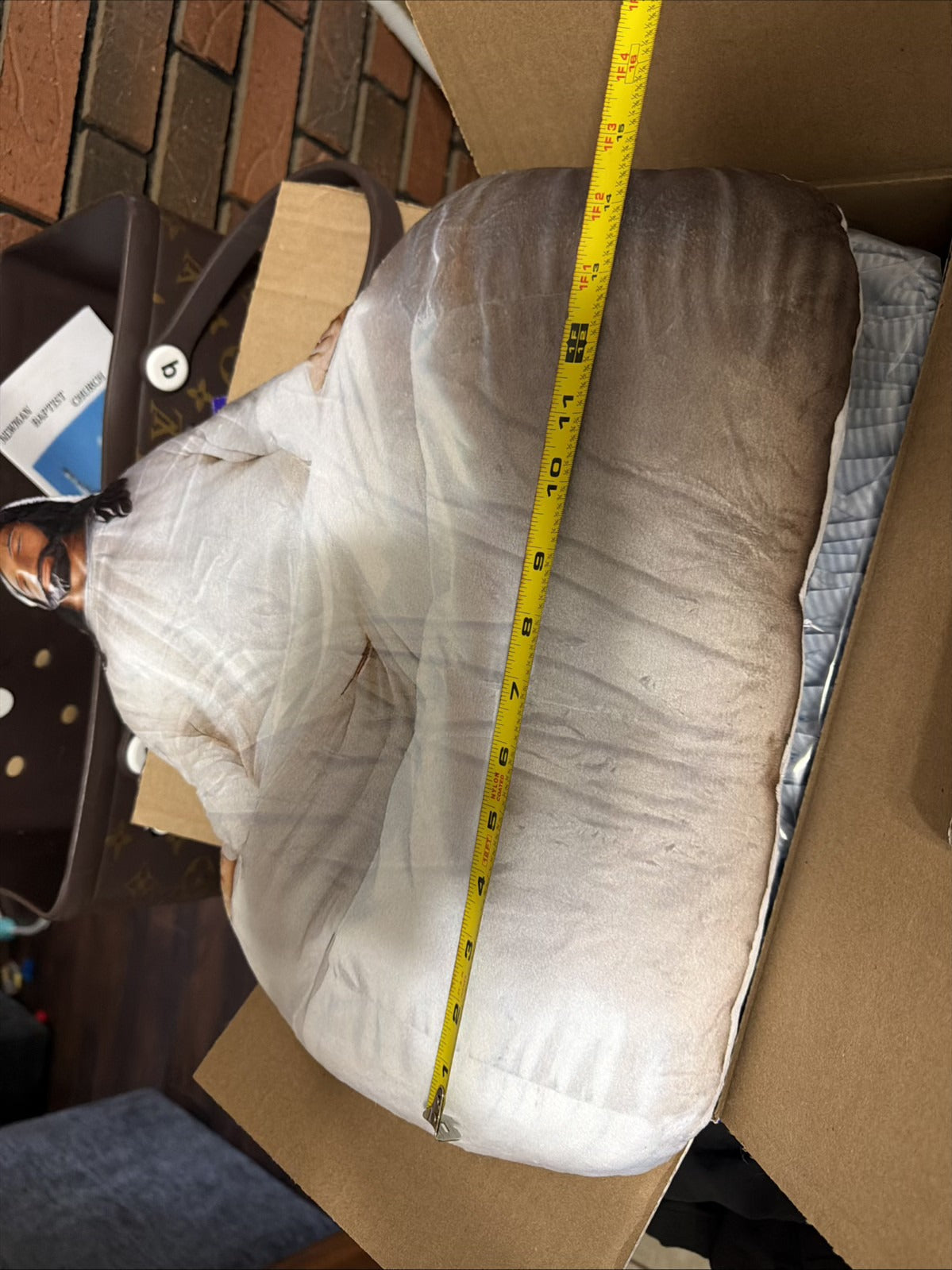 Customer photo (flagged for review) of Jesus Christian Shaped Plush Pillow