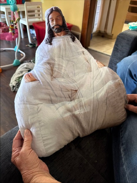 Customer photo of Jesus Christian Shaped Plush Pillow