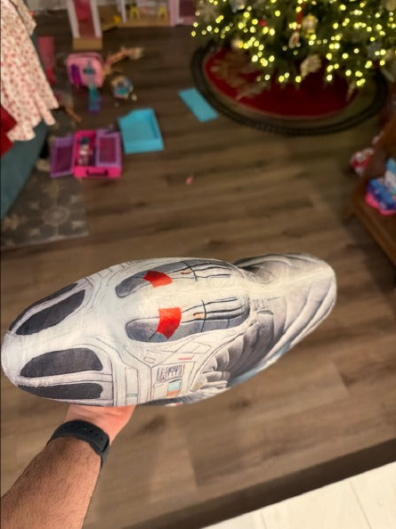 Customer photo of the Space Ship flat plush shaped pillow