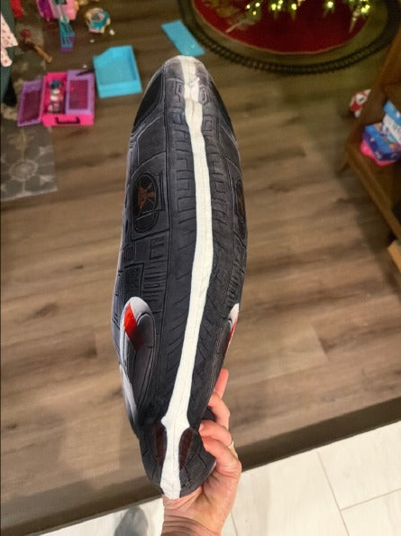Customer photo of the Space Ship flat plush shaped pillow
