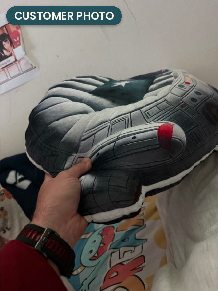 Customer photo: Space Ship Lounger Pillow (every order ships brand new)