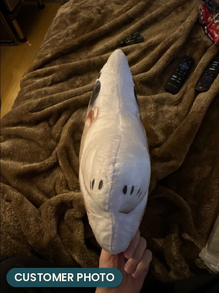 Customer photo: Giant Polar Bear Cave Lounger Pillow (every order ships brand new)