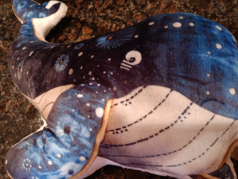 Customer photo (flagged for review) of Whale Shaped Plush Pillow