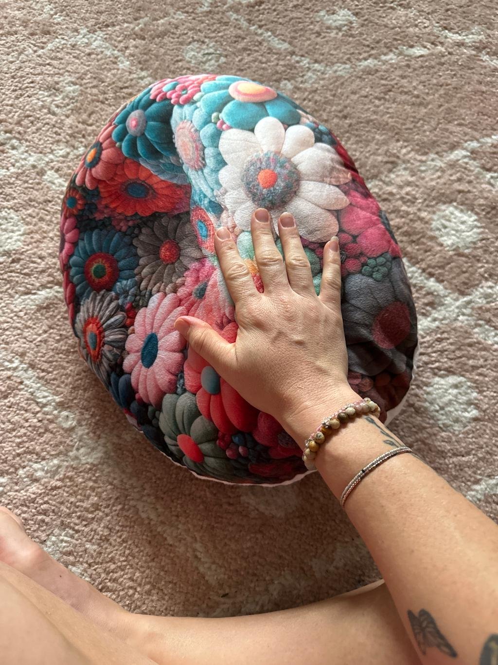 Real photo of the Multi Flower Petal flat plush shaped pillow (2 of 2)