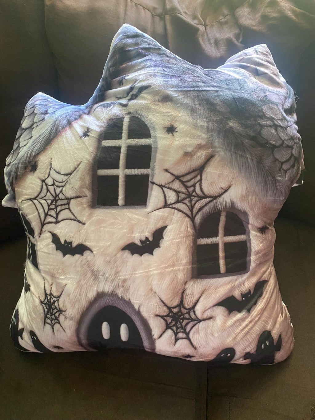 Real photo of the Haunted House Halloween, Spooky Gift, Plush Shaped Pillow (4 of 5)