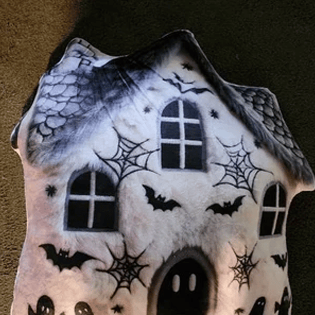 Real photo of the Haunted House Halloween, Spooky Gift, Plush Shaped Pillow (3 of 5)