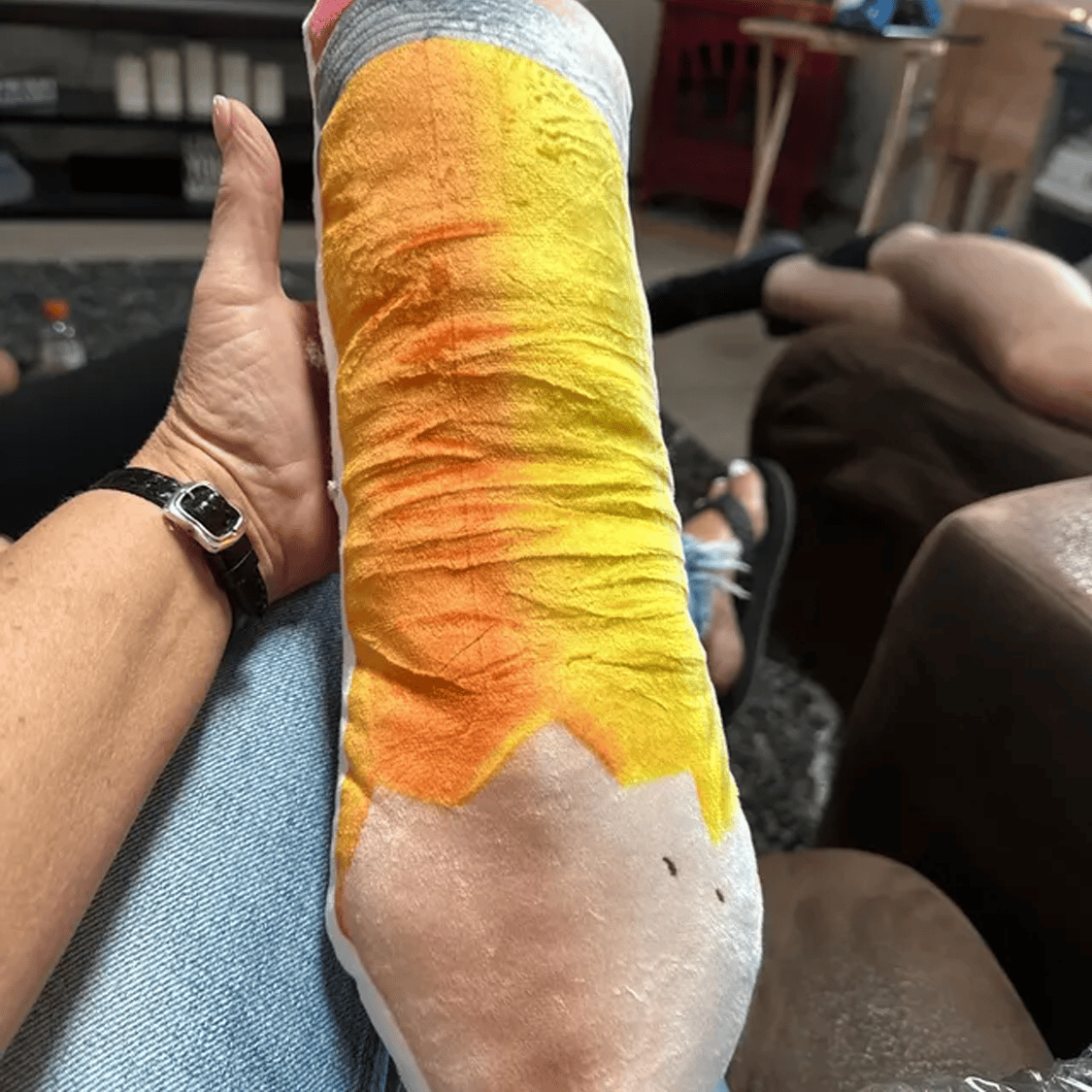 Real photo of the Giant Pencil, Back To School Gift, Plush Shaped Pillow (1 of 2)
