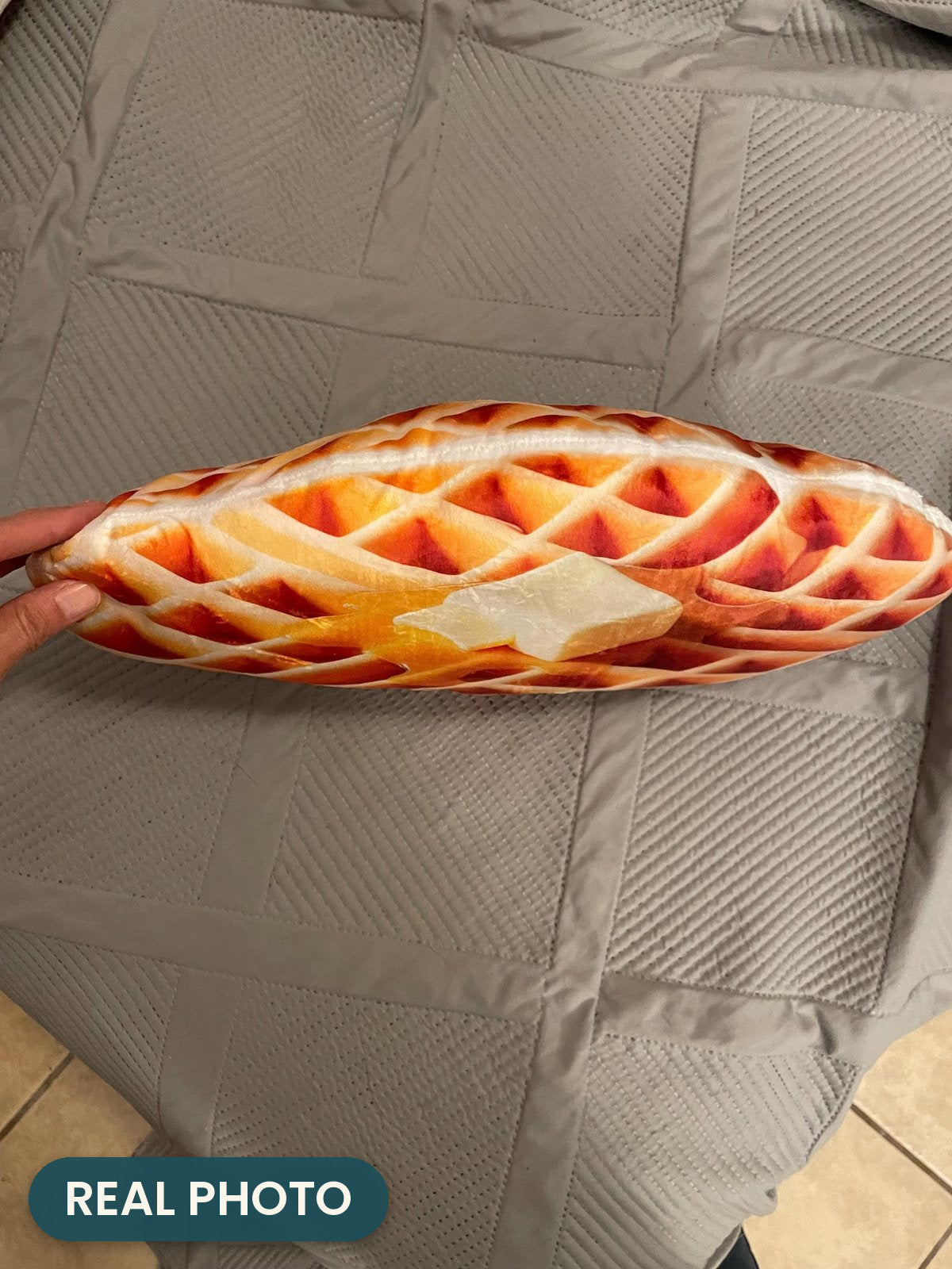 Real photo: Waffle Pillow (every order ships brand new)
